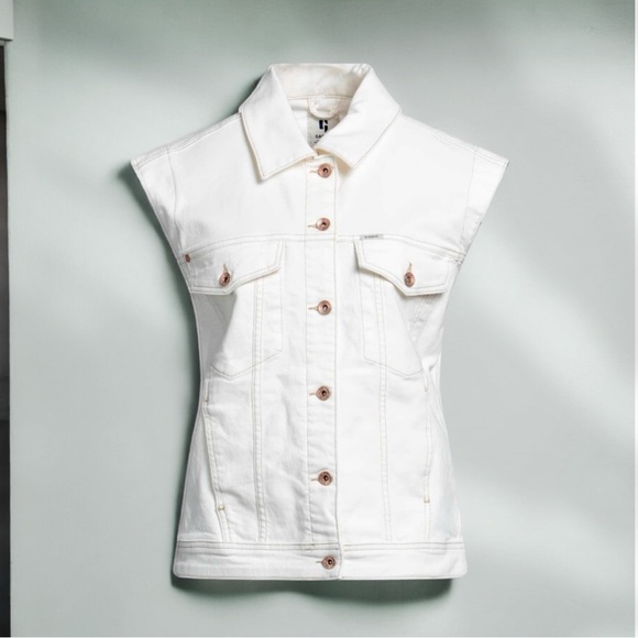 GARCIA Ivory Denim NWT Vest Jacket - Picture 5 of 6